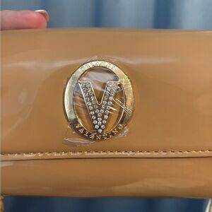 #B006 NWT Valentino Orlandi Crossbody Patent Leather, w/ Gold Hardware, In Bag